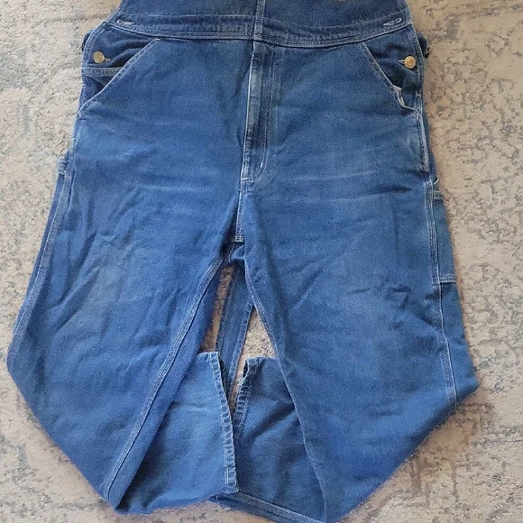 Carhartt Classic Blue Denim Overalls 38x30 - Picture 7 of 8